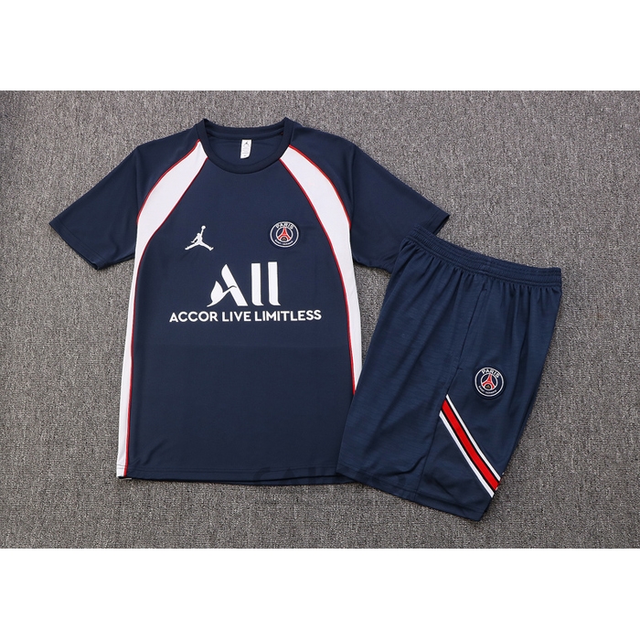 Tuta da Track Paris Saint-Germain Jordan Manica Corta 2022-2023 Blu - Pantaloncini